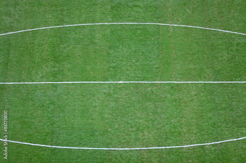 Green football (soccer) field