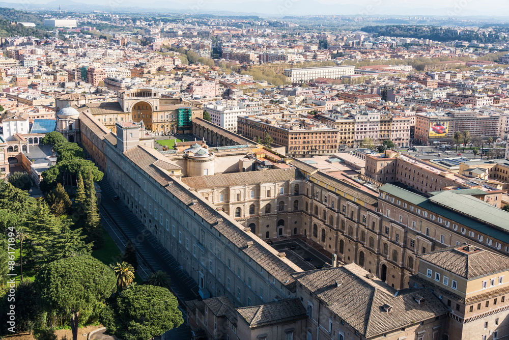 Fototapeta premium Vatican Museums from top of St. Peter's Basilica