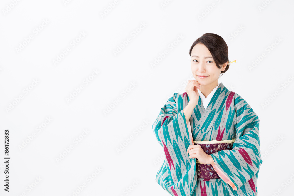 portrait of asian woman wearing kimono portrait of asian woman wearing kimono