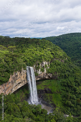 View of Caracol waterfall - Canela City, Rio Grande do Sul - Brazil 