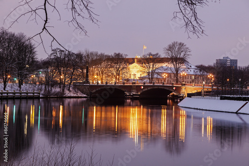 Photography Bellevue Palace seen winter morning