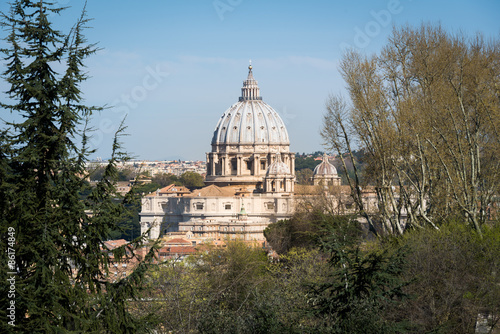 St. Peter's Basilica view from Trastevere