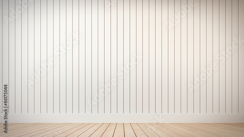 White wall with vertical stripes / 3D render image classical composition
