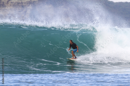 Surfing a wave
