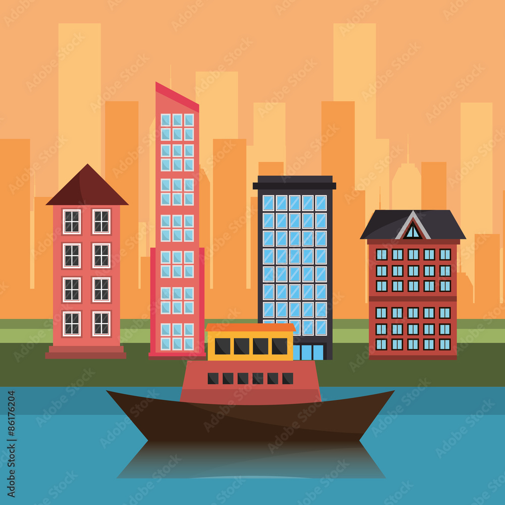 Naklejka premium Urban digital design.