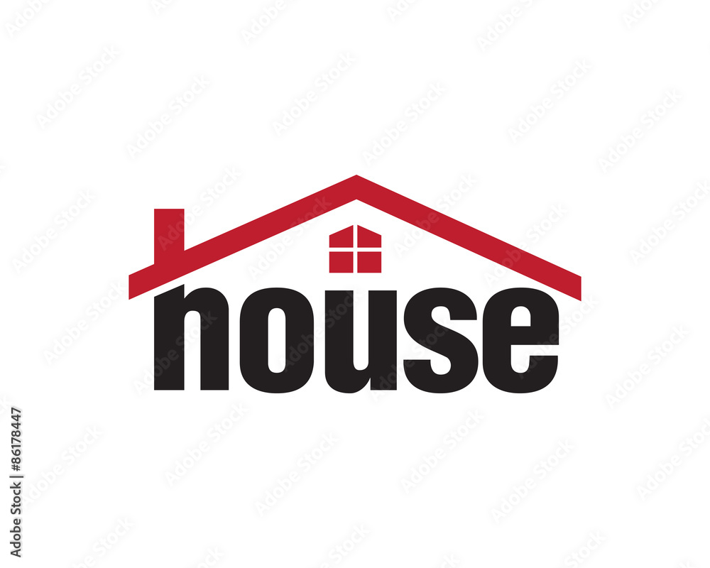 Creative Word Logo House Stock Vector Adobe Stock