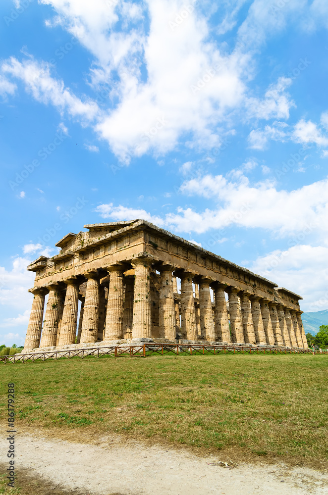 Temple of Neptune in Paestum. Italy