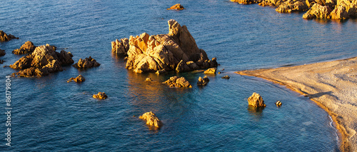 Evening at Cala Pirastru (hi-res panorama) photo