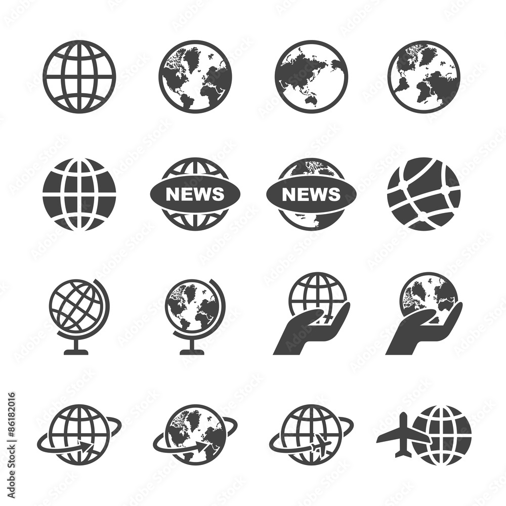 globe icons globe icons