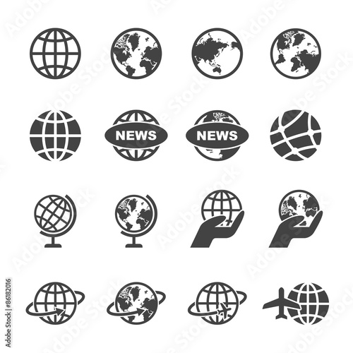 globe icons