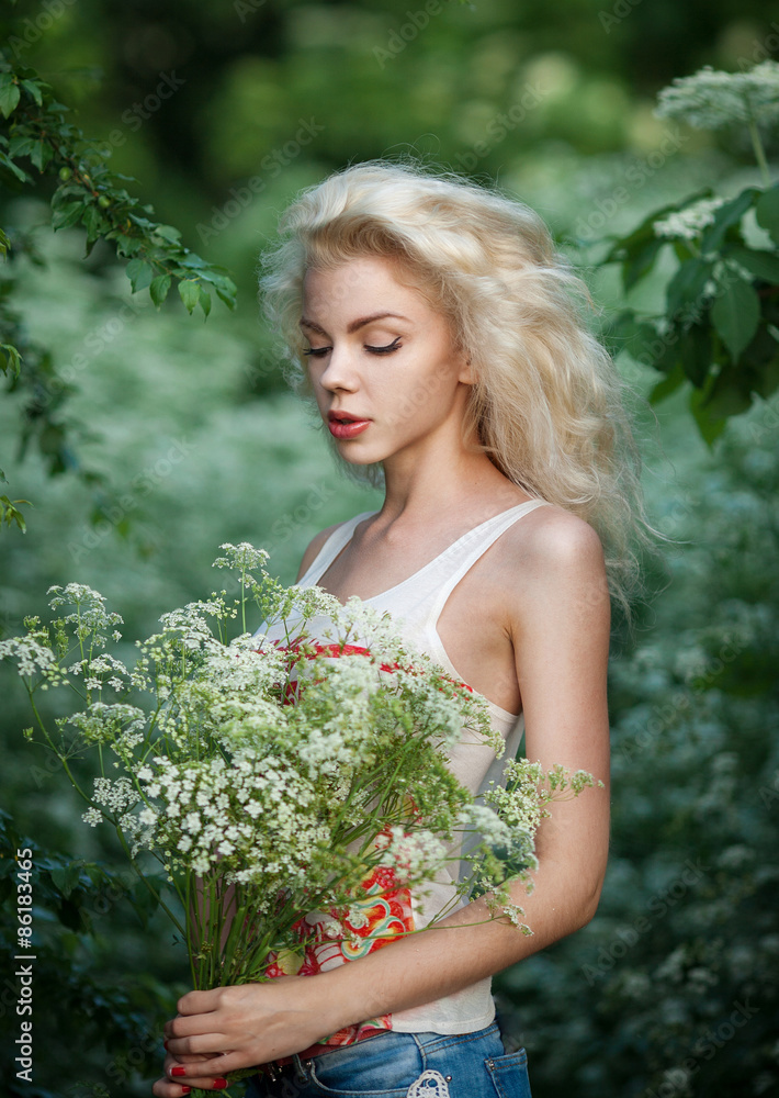 Portrait of a dreamy fairy young beautiful girl outdoor Portrait of a dreamy fairy young beautiful girl outdoor