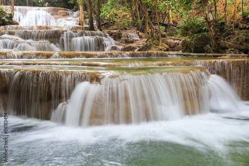 Huai Mae Khamin waterfall in deep forest, Thailand © Southtownboy Studio