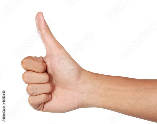 Thumb up, hand gesture for okay/ agreeing