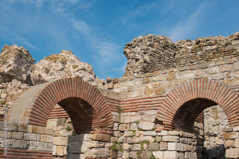 City walls of Nesebar, Bulgaria