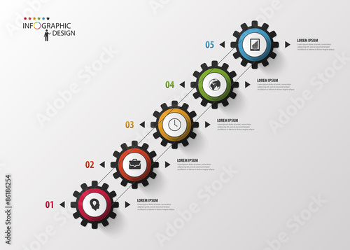 Modern infographics vector design template