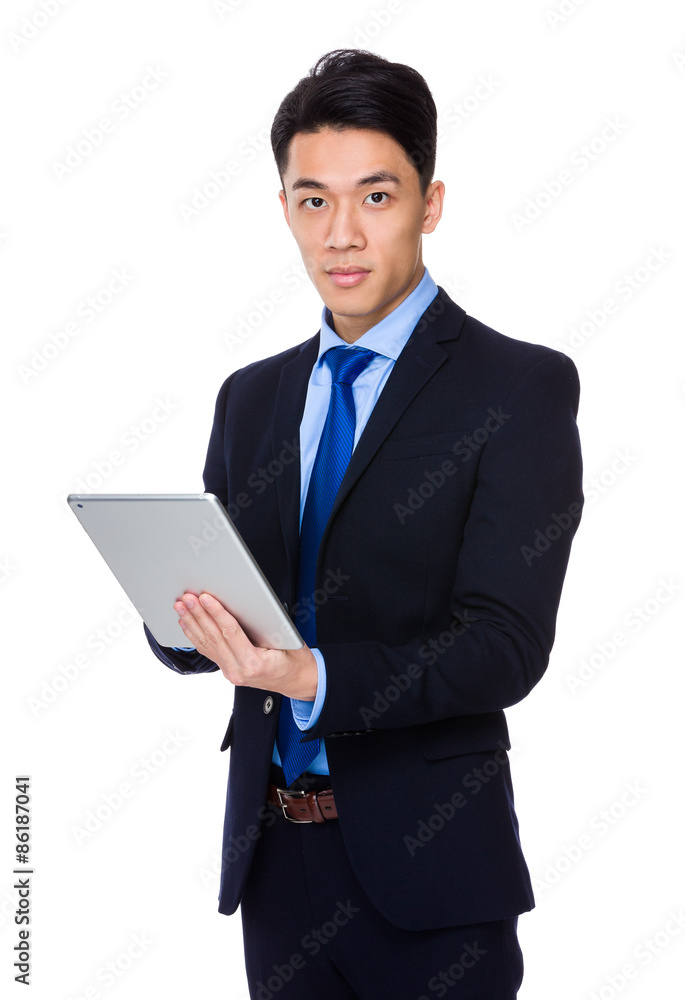 Businessman use of tablet pc