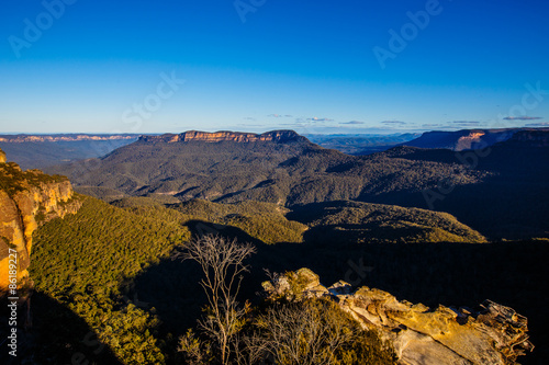 Blue sky and landscape at Blue mountain in Katoomba  Australia.