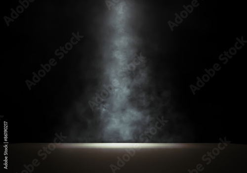 Stage with a smoky spotlight © trahko