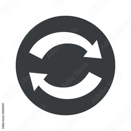 Monochrome round exchange icon