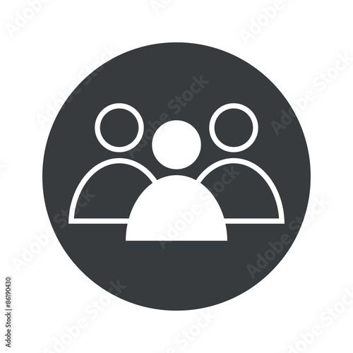 Monochrome round group leader icon
