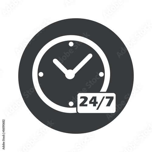 Monochrome round overnight daily icon