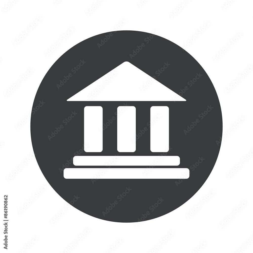 Monochrome round museum icon Monochrome round museum icon