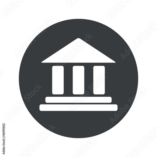 Monochrome round museum icon