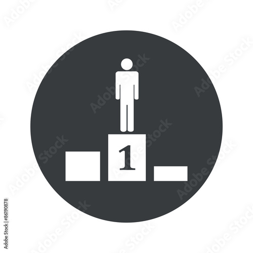 Monochrome round pedestal icon