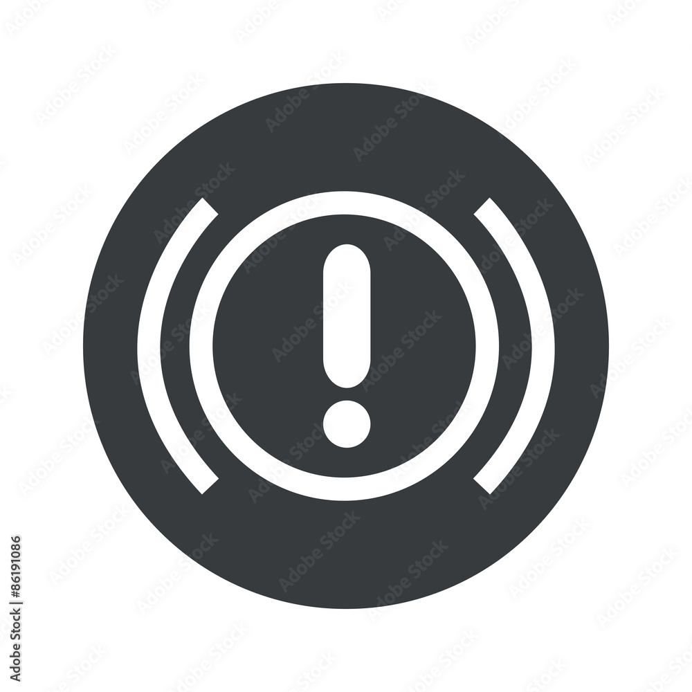 Monochrome round alert icon Monochrome round alert icon