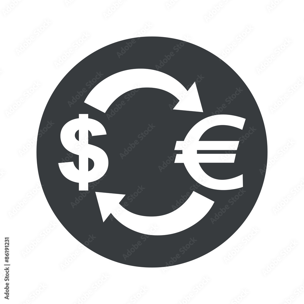 Monochrome dollar euro exchange icon Monochrome dollar euro exchange icon