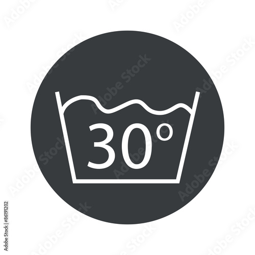 Round 30 degrees wash icon