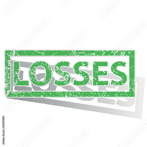 Green outlined LOSSES stamp