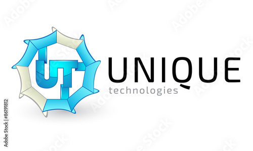 Logo template, technologies, inventions, game logo, gamers logo, creative, business, infinity, unique solutions, vector logotype