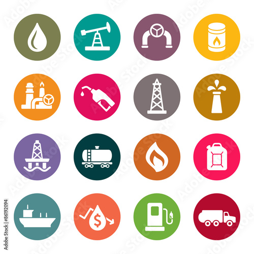 Oil industry icons