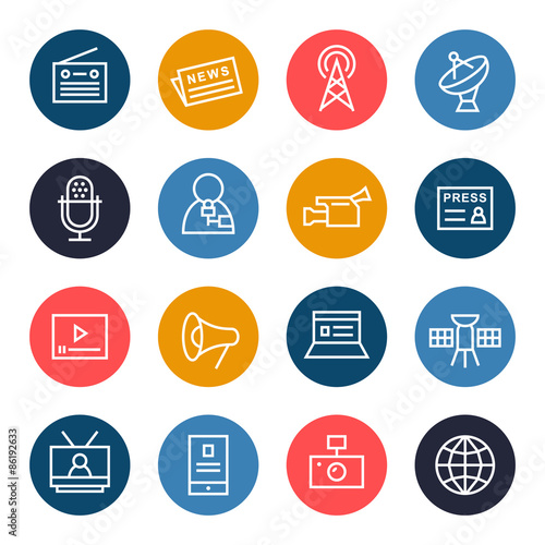 Media icon set