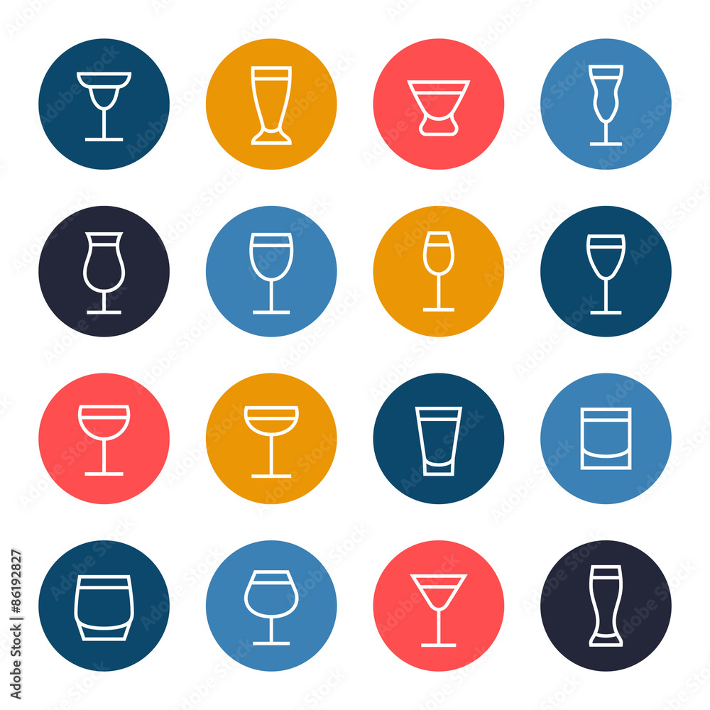 Drinks icon set Drinks icon set
