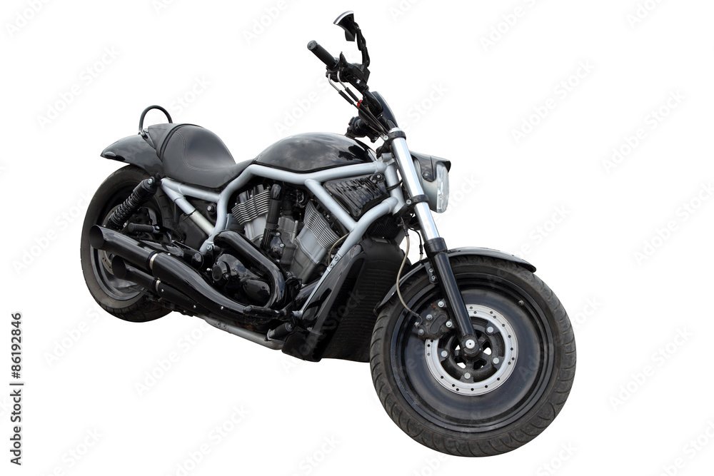 Fototapeta Black modern motorcycle