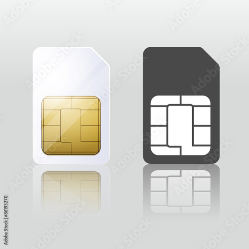 Sim card. Mobile telecommunication photo