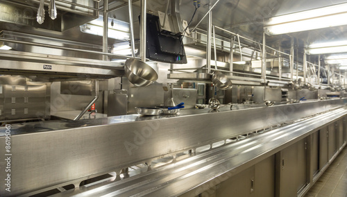 Photos Stainless Steel Equipment in Empty Kitchen