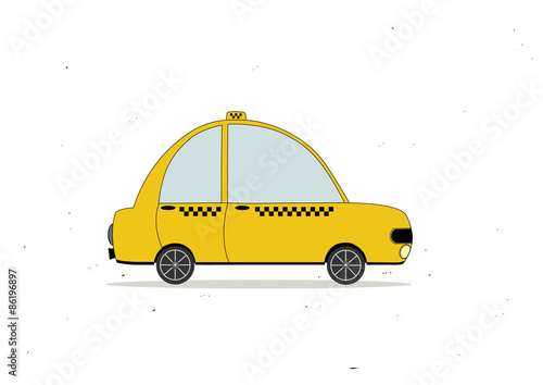 Yellow taxi car