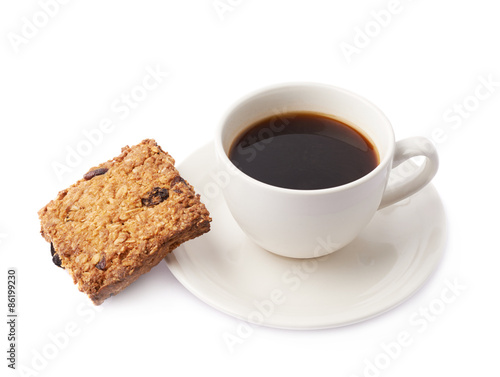 Cup of coffee and cookie composition