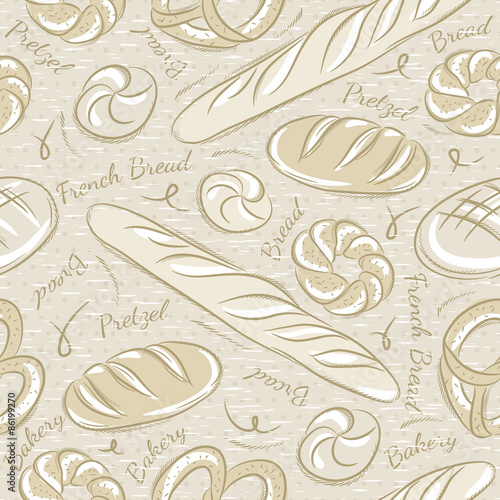 Seamless Patterns with breads