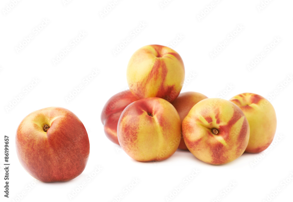 Pile of multiple nectarines isolated Pile of multiple nectarines isolated