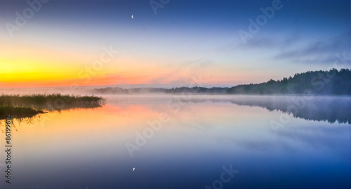 Obraz na plátne Finnish archipelago and sunrise
