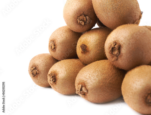 Pile of kiwifruits isolated