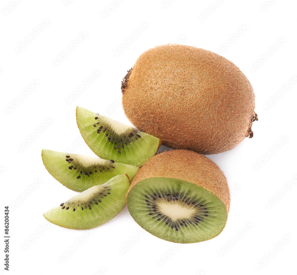 Fototapeta premium Sliced and cut kiwifruit composition