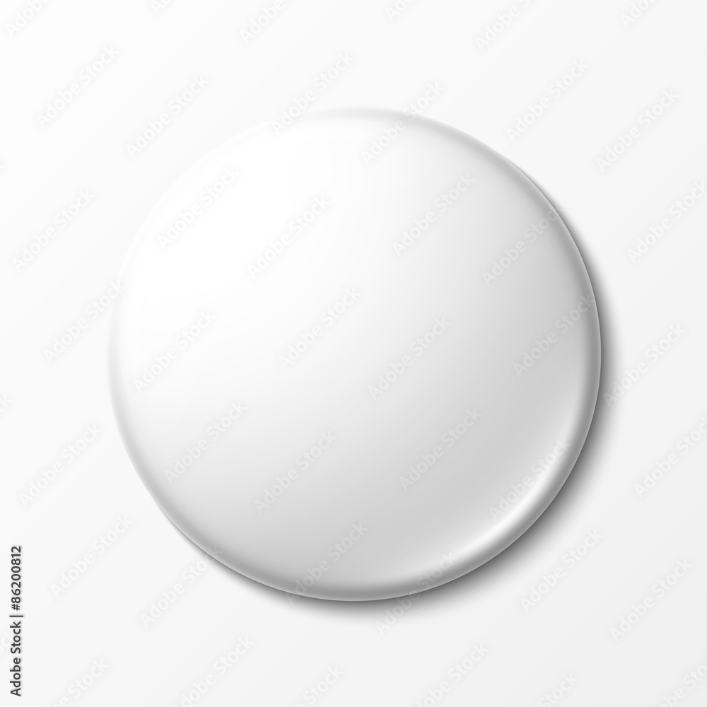 Blank white badge with place for your design Blank white badge with place for your design