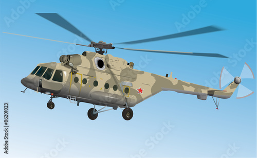 Russian military helicopter MI17