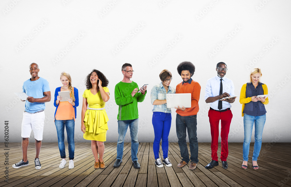 Obraz premium Global Communications Technology Connection Concept