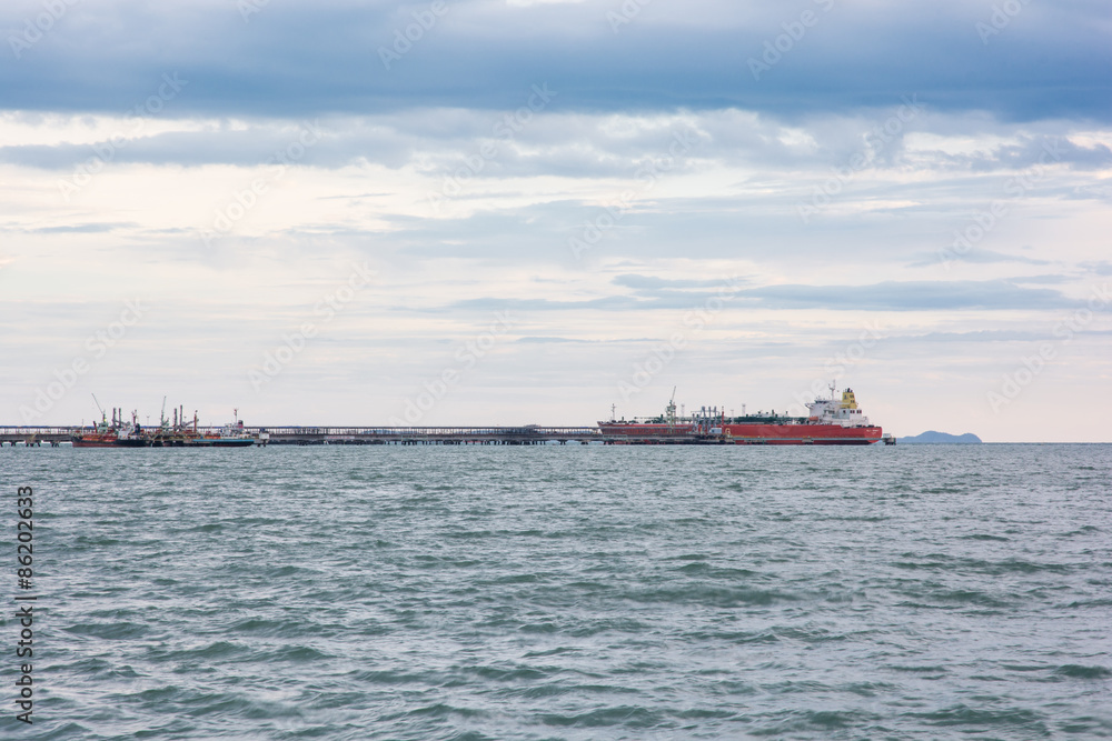 Pier for loading of coal ships